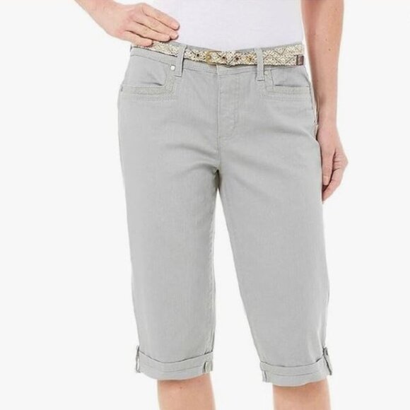 Gloria Vanderbilt Marnie Skimmer Cropped Denim Jeans Size 16 EUC - Picture 4 of 13